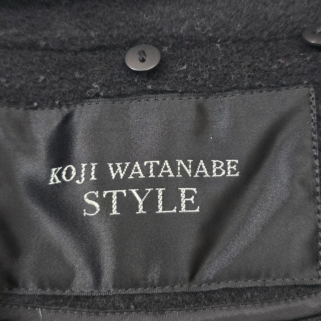 美品 KOJI WATANABE カシミア混コート ファー取外可 9号
