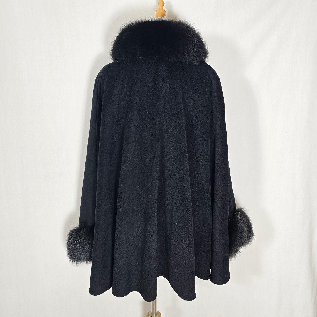 美品 KOJI WATANABE カシミア混コート ファー取外可 9号