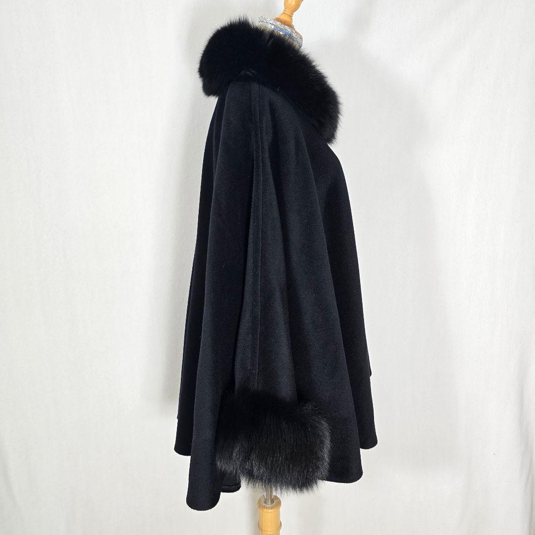 美品 KOJI WATANABE カシミア混コート ファー取外可 9号