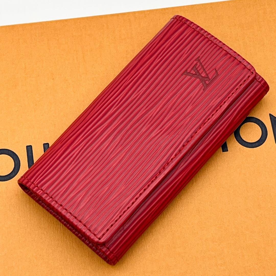【使用わずか】ヴィトン エピ ミュルティクレ4 キーケース 赤 M63827