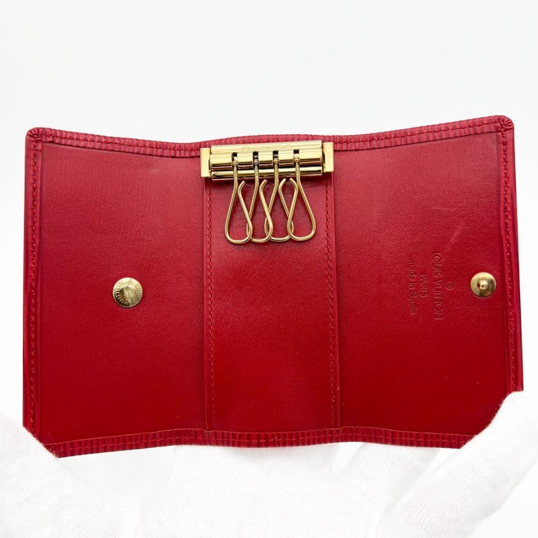 【使用わずか】ヴィトン エピ ミュルティクレ4 キーケース 赤 M63827