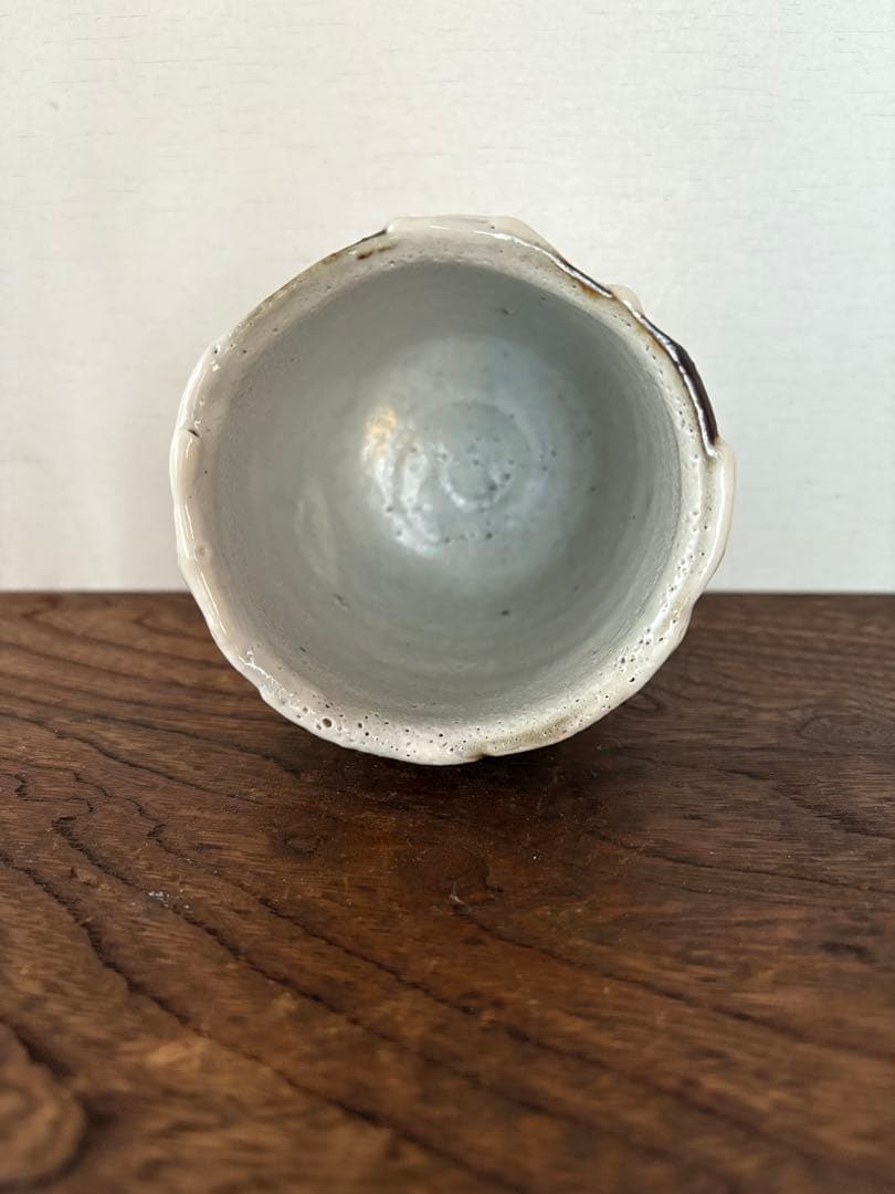 未使用品　松崎健　志埜打掛湯呑　共箱　初窯