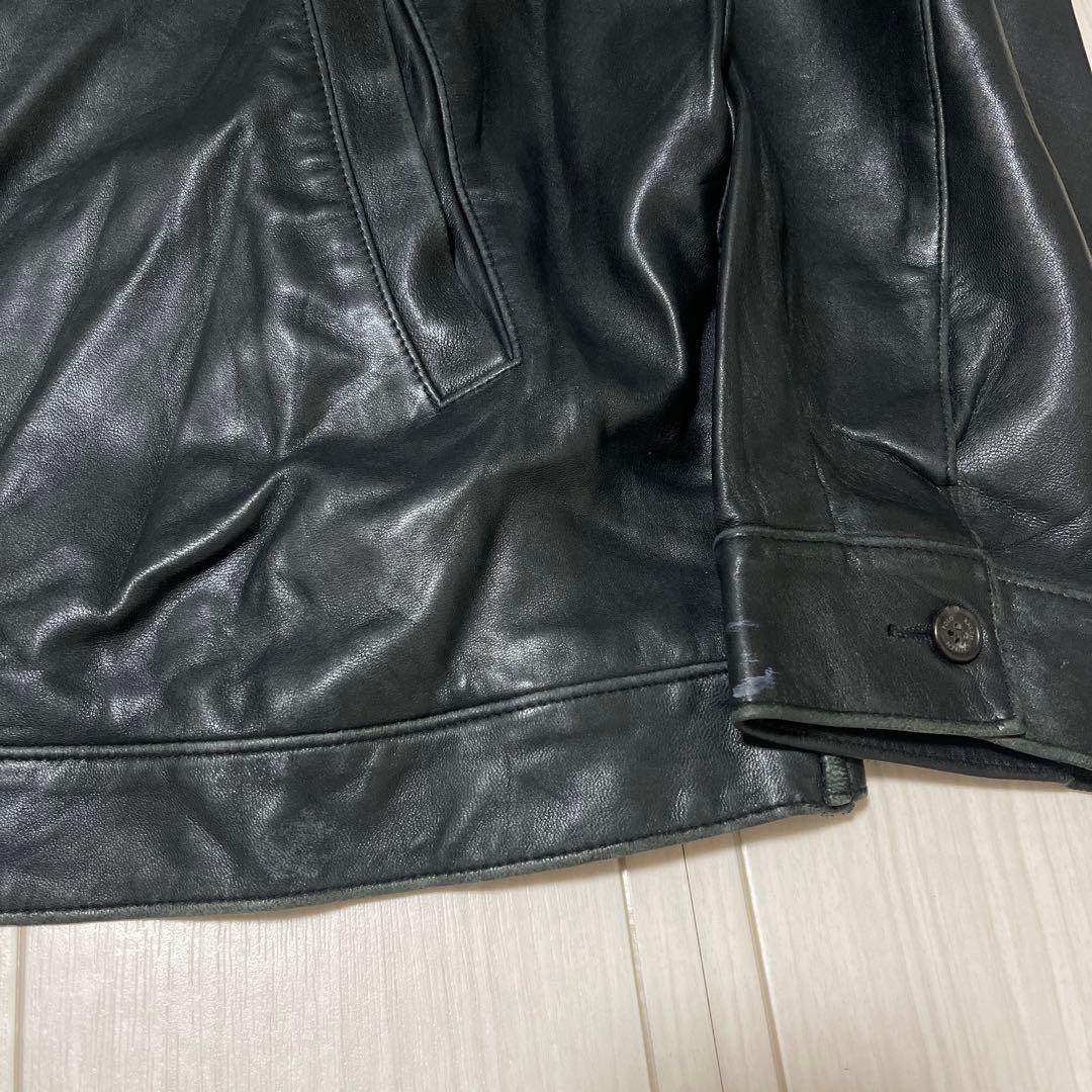 90s ラルフローレン ラムレザー ブラック ポニー