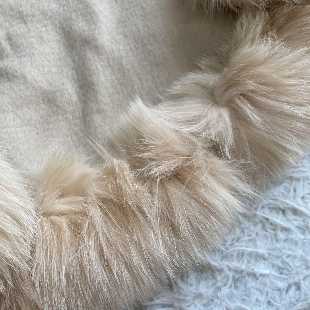 LANVIN ファー付きボレロ ベージュ F キレイめ 羽織り 可愛い