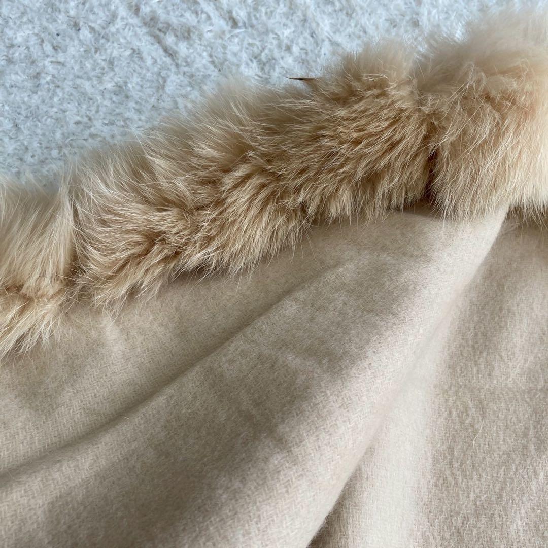 LANVIN ファー付きボレロ ベージュ F キレイめ 羽織り 可愛い