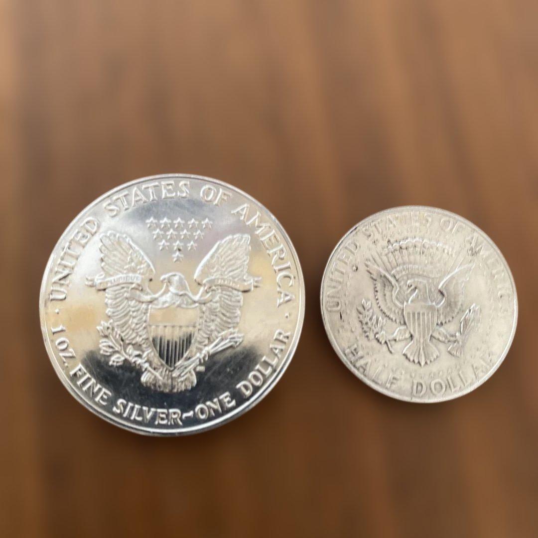 1988年 アメリカンイーグル銀貨とケネディ半ドル銀貨