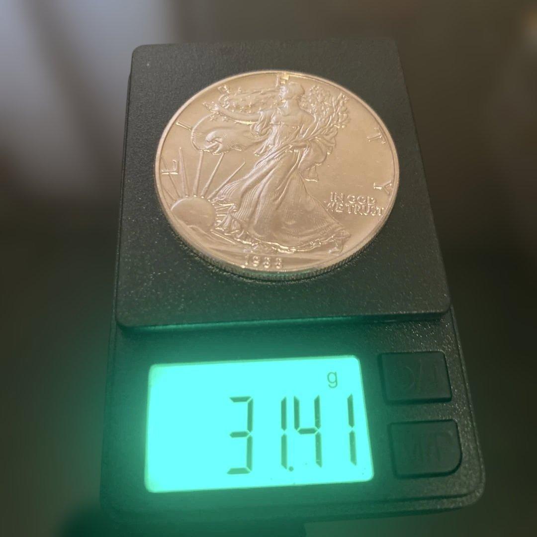 1988年 アメリカンイーグル銀貨とケネディ半ドル銀貨