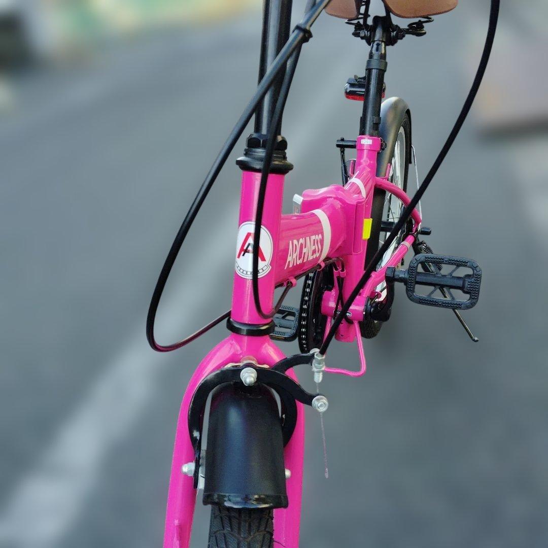 ARCHNESS 折りたたみ自転車 ピンク