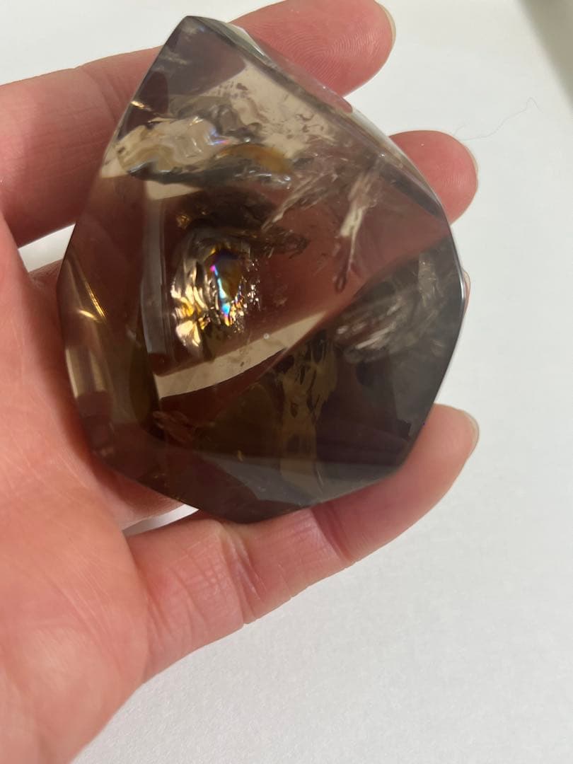 【天然石】スモーキー(ゼウス)シトリンクォーツ 専用箱付き 111.5g