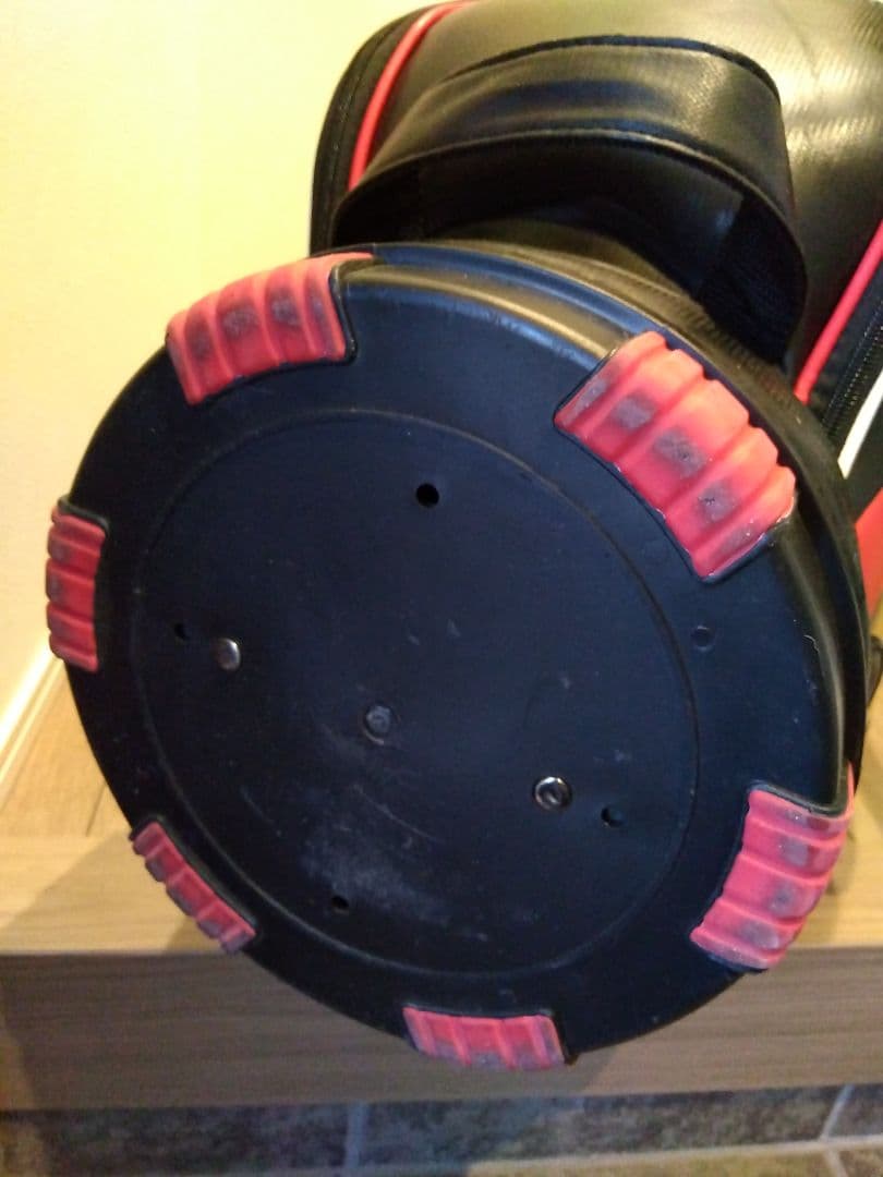 le coq sportif キャディバッグ 黒/赤