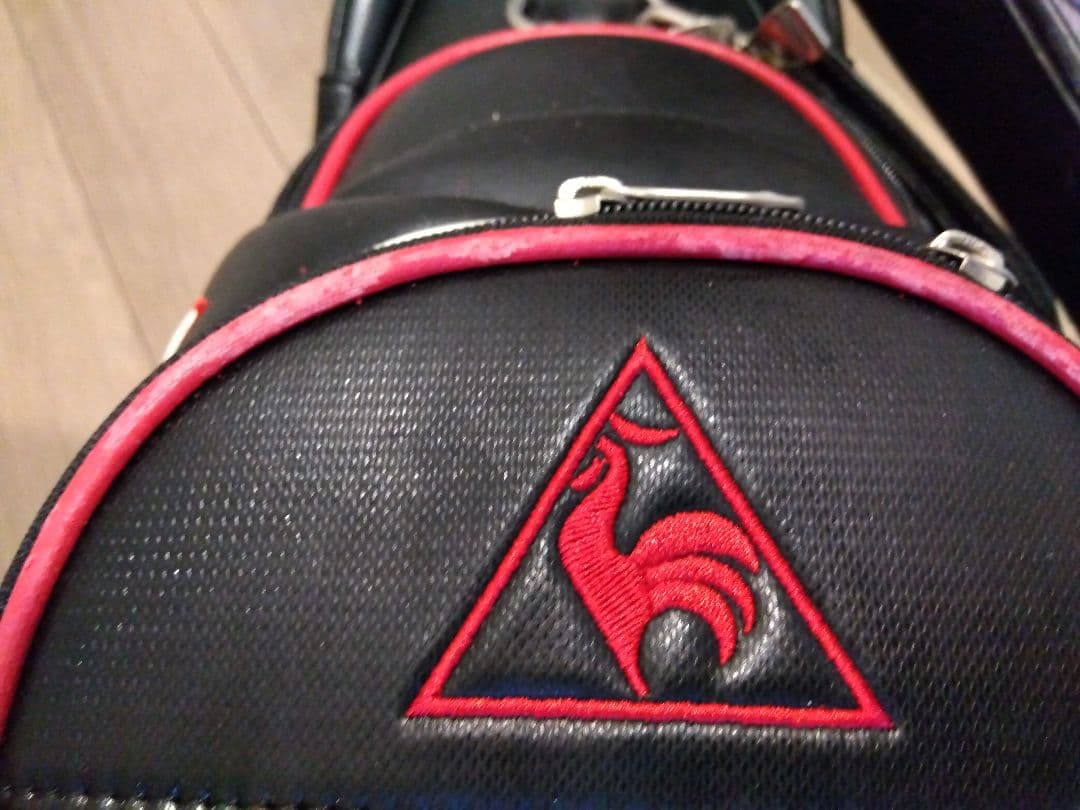 le coq sportif キャディバッグ 黒/赤