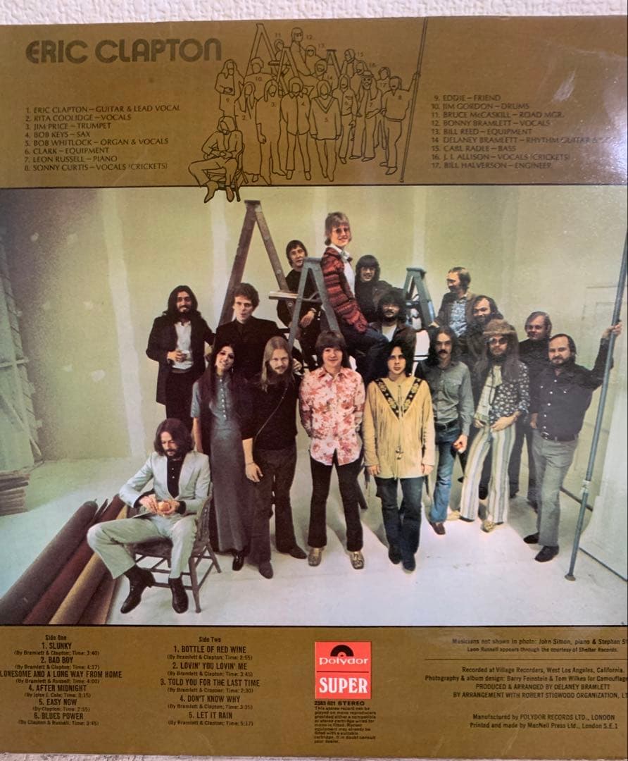 UK初期盤 Eric Clapton 1970 赤Polydor 英国盤