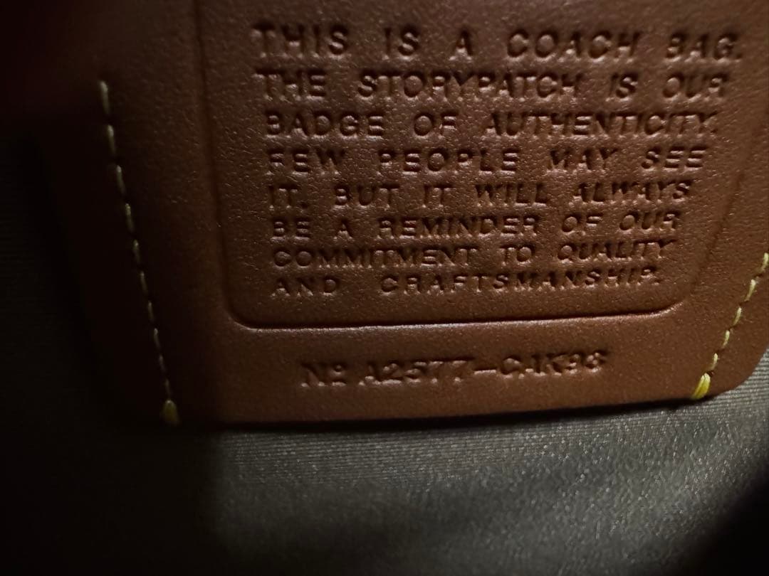 新品　未使用COACH ベージュ トートバッグ　品番: CAK93 IMLG6