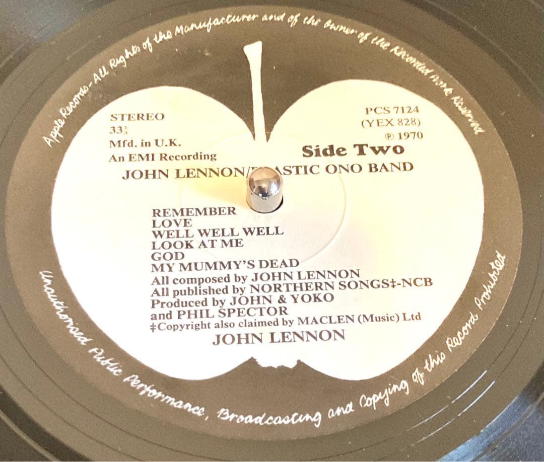 ジョン・レノン/ジョンの魂/超初期盤/UKオリジナルLPレコード