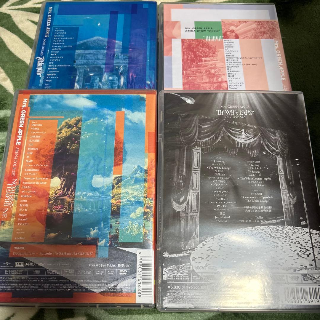 Mrs. GREEN APPLE DVD 4枚セット