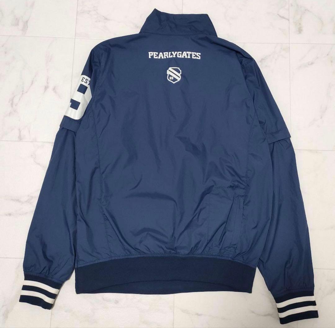 パーリーゲイツ　2way　ハーフジップ　ジャケット　ナイロン　ネイビー　サイズ4