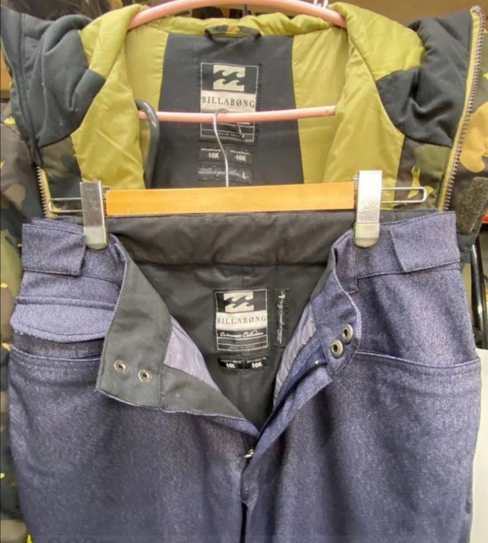 スノーボード 迷彩柄 billabong men'sサイズＬ 上下セット