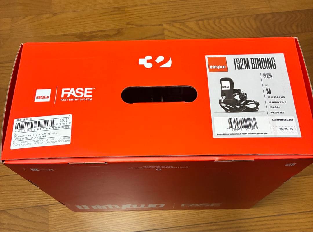 THIRTY TWO T32M FASE サーティーツーフェイズ スノーボード