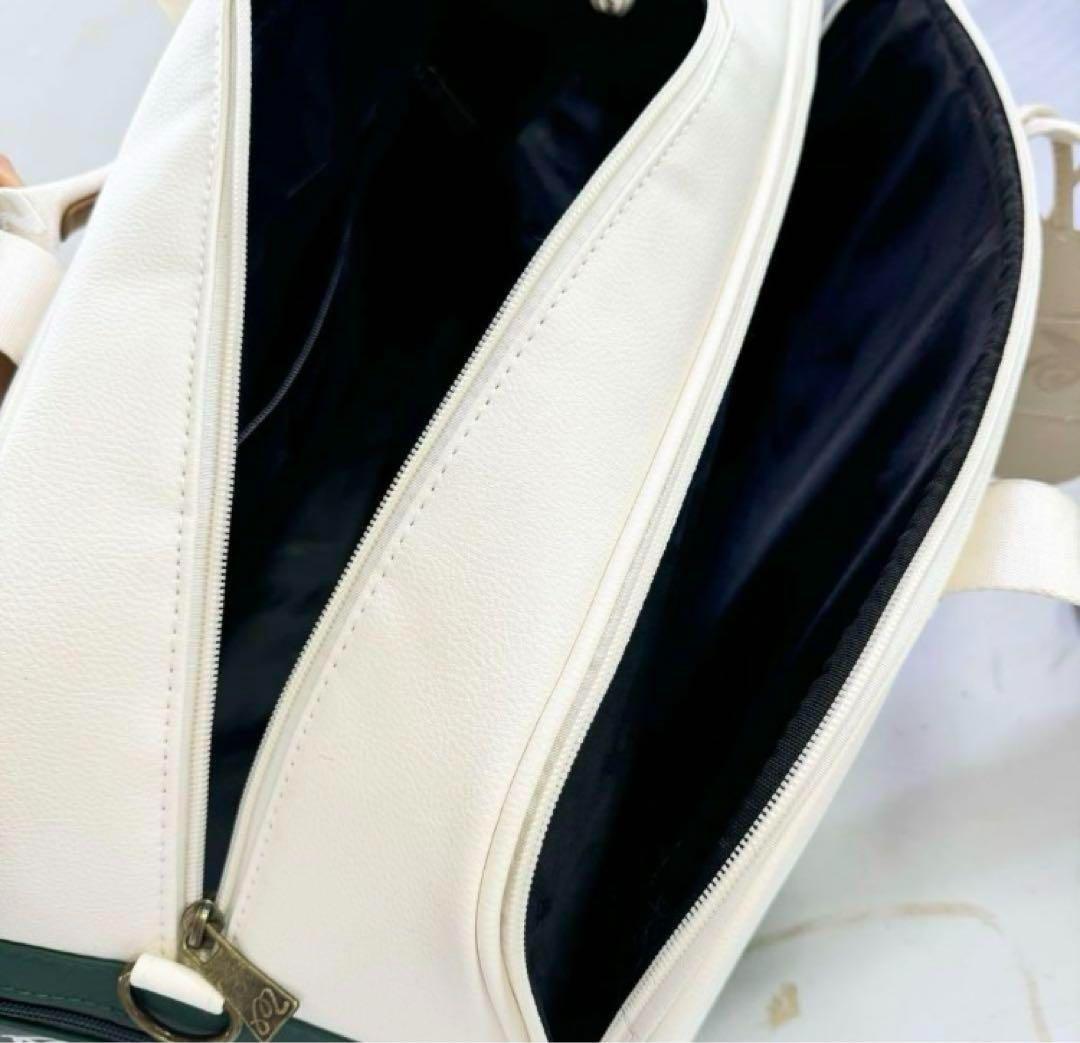 Malbon ゴルフバッグ 大容量 ホワイト×グリーン ☘️ ラウンド必携