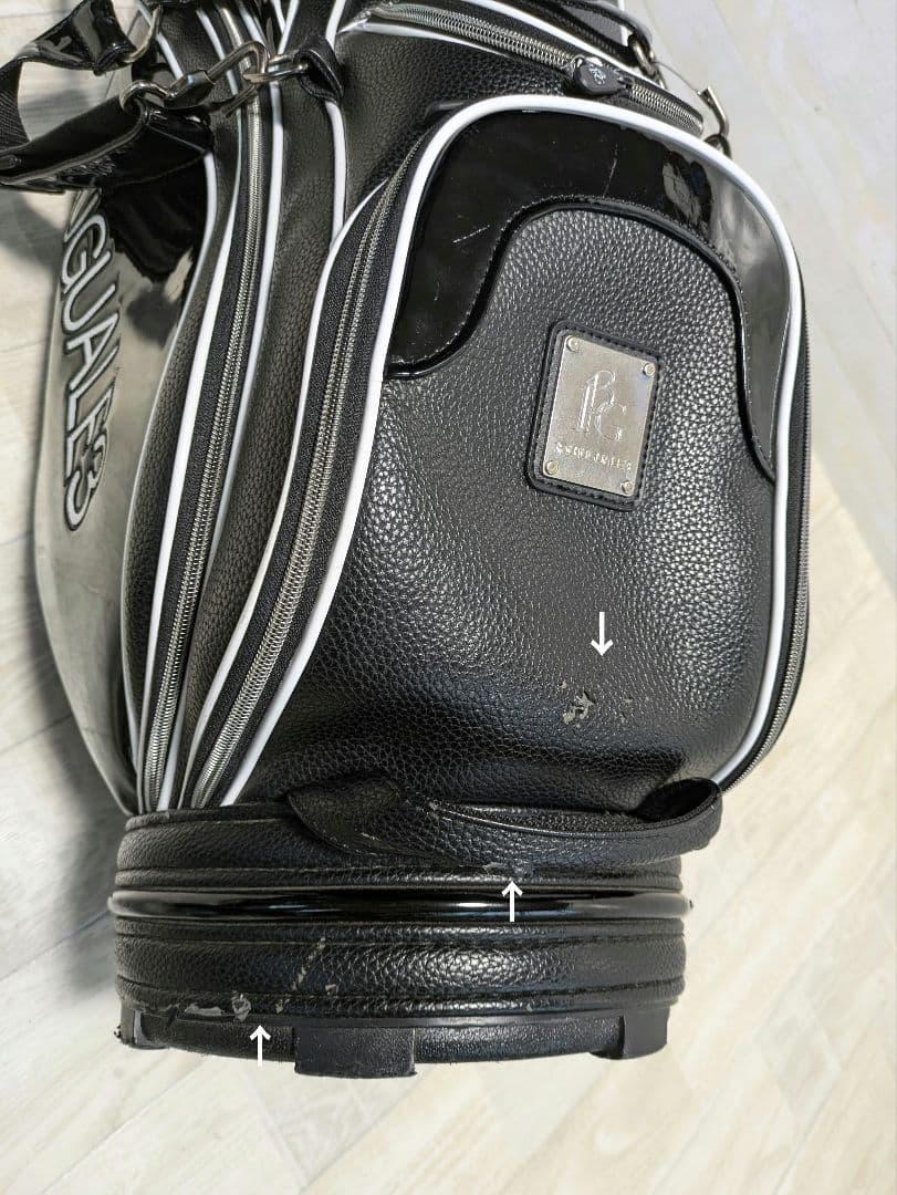 1PIU1UGUALE3　キャディバッグ ブラック/ホワイト