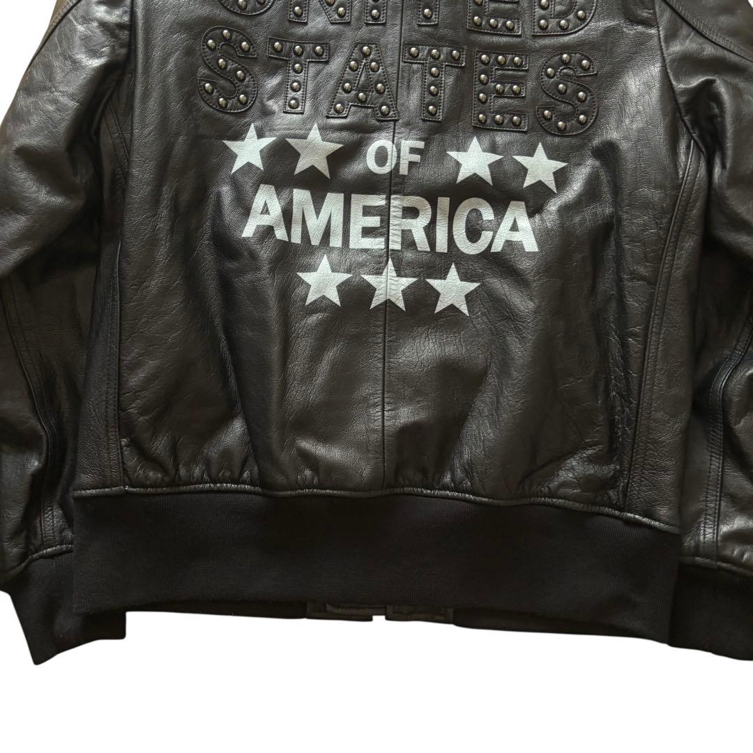 AVIREX GOAT MA-1 レザージャケット　I008