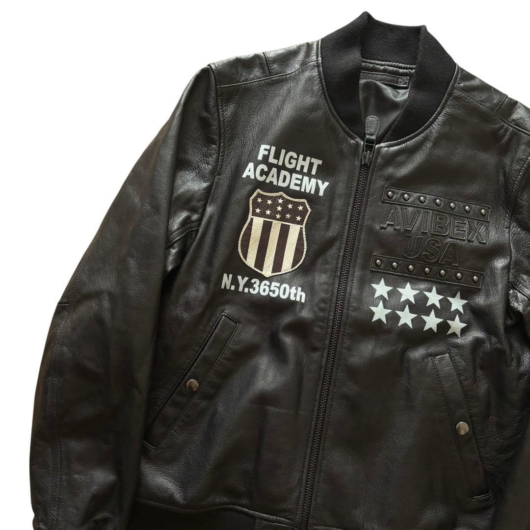 AVIREX GOAT MA-1 レザージャケット　I008