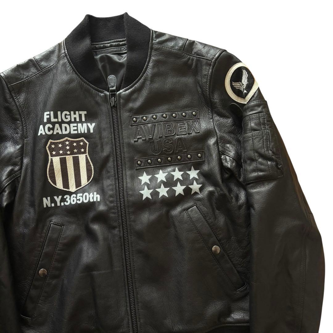 AVIREX GOAT MA-1 レザージャケット　I008