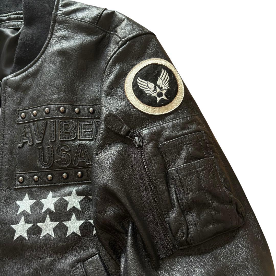 AVIREX GOAT MA-1 レザージャケット　I008