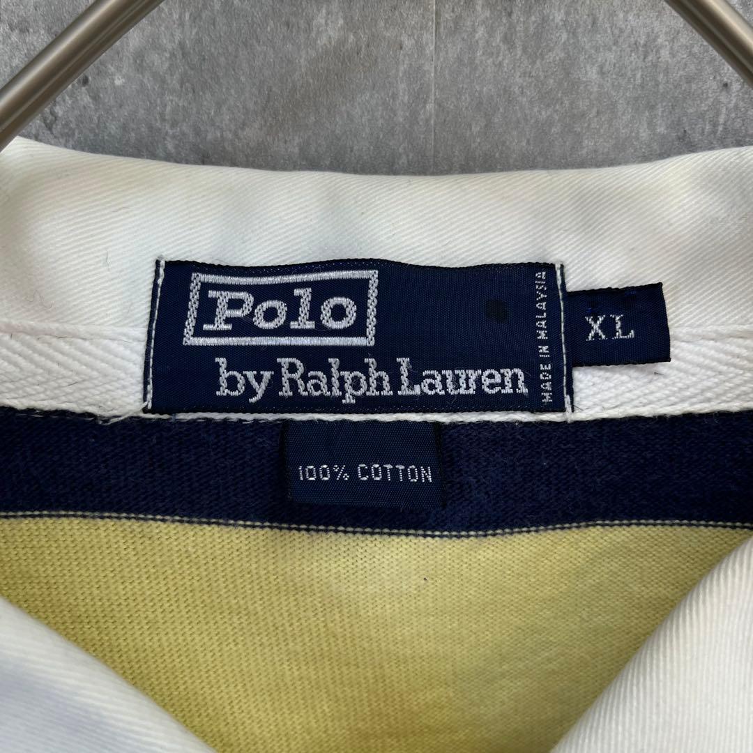 【オーバーサイズ】ポロ ラルフローレン ボーダー 長袖 ラガーシャツ 古着