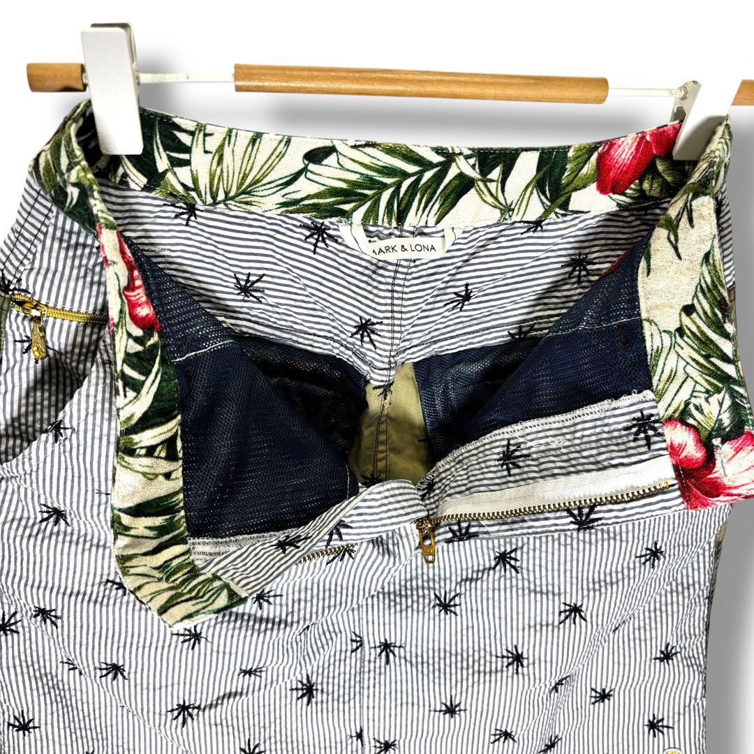 MARK&LONA マークアンドロナ スカート S ストライプ 迷彩 カモフラ