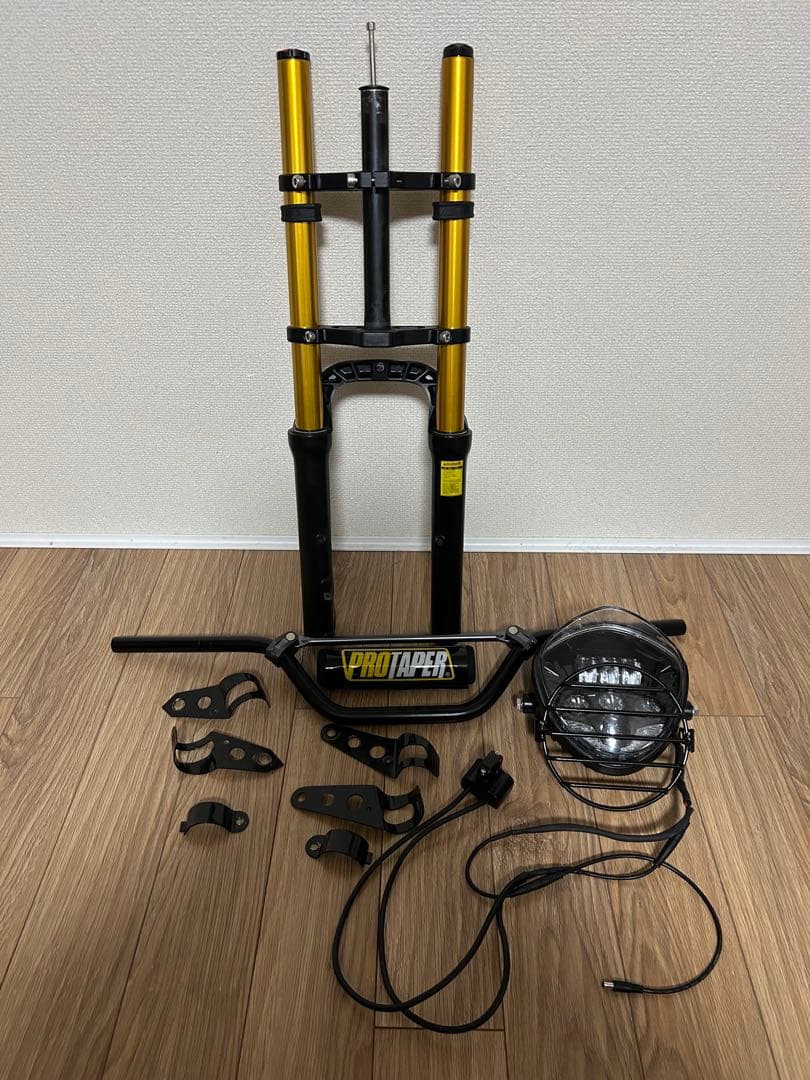 MATE X用 ダブルクラウンフォーク.ヘッドライト一式　used 美品