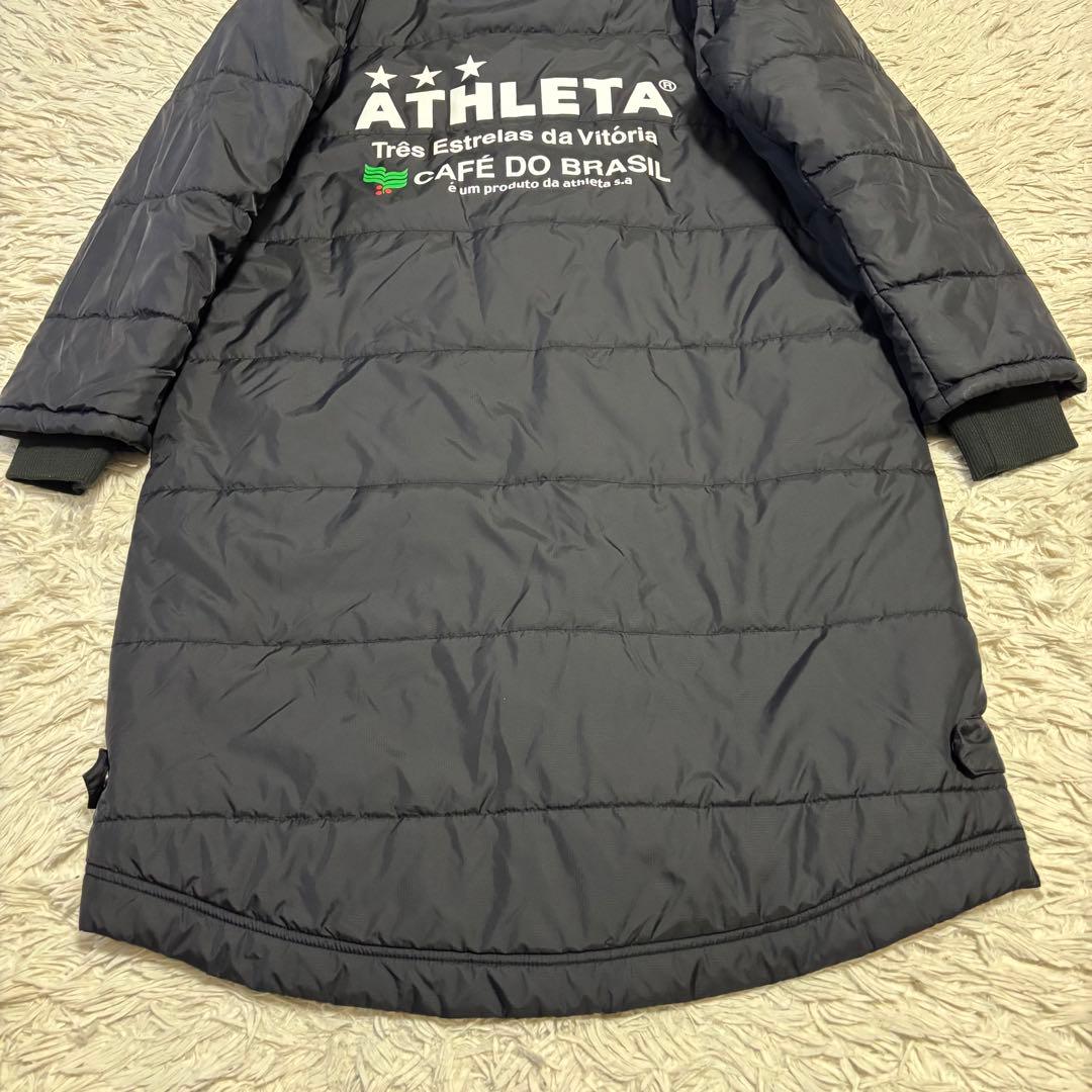 未使用級 ATHLETA ベンチコート ブラック フード 保温性 軽量