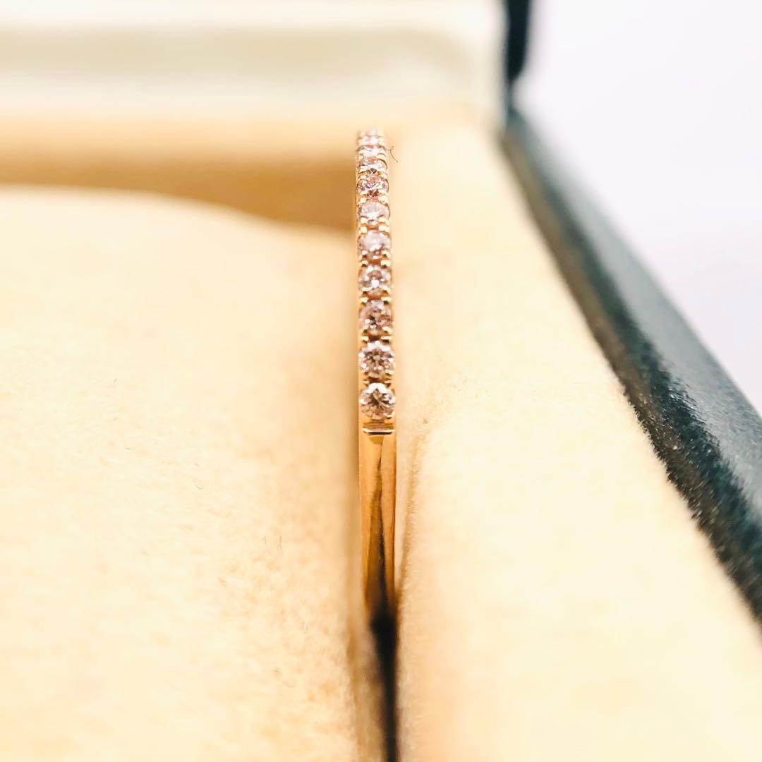 ご予約【天然ピンクダイヤ！★ピンクゴールドの大人気ハーフエタニティ】ダイヤ 指輪