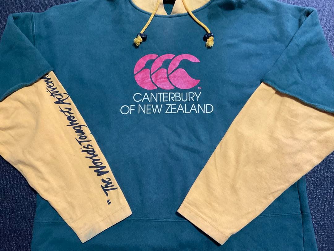 90s カンタベリースエットパーカー　レアデザイン（カットオフ＋ロングスリーブ）