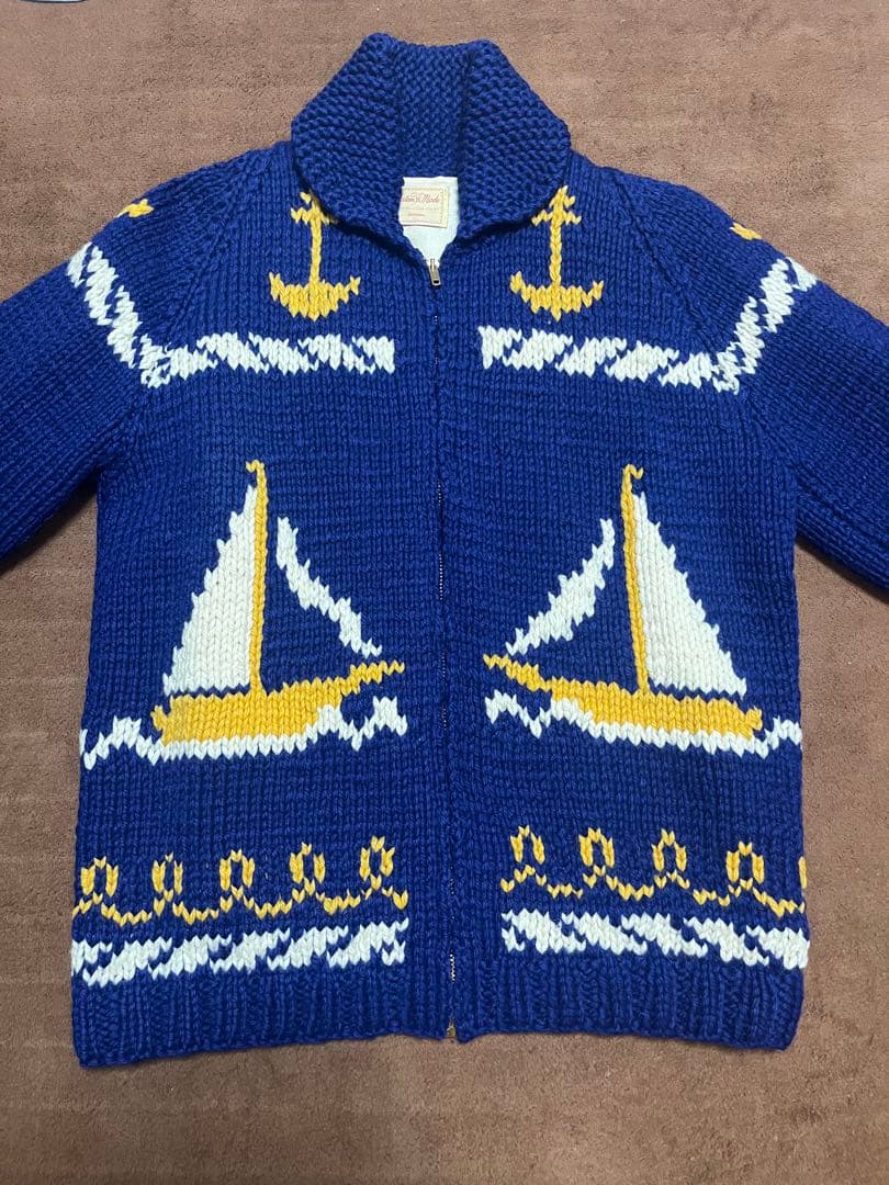 60s ヴィンテージ　カウチンセーター　ヨット