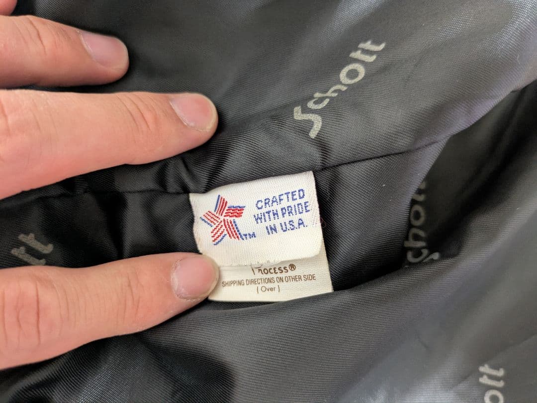 ​【美品】Schott 103US 襟付 レザージャケット 牛革 W247