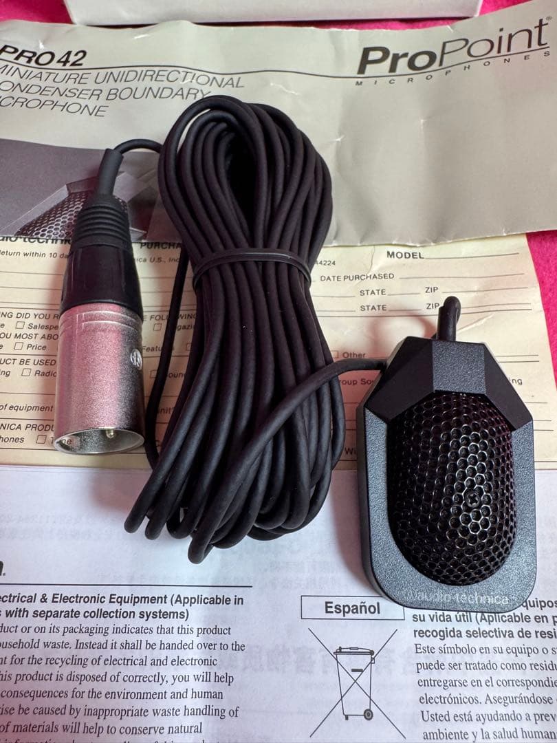 【未使用】audio-technica PRO42 コンデンサバウンダリーマイク