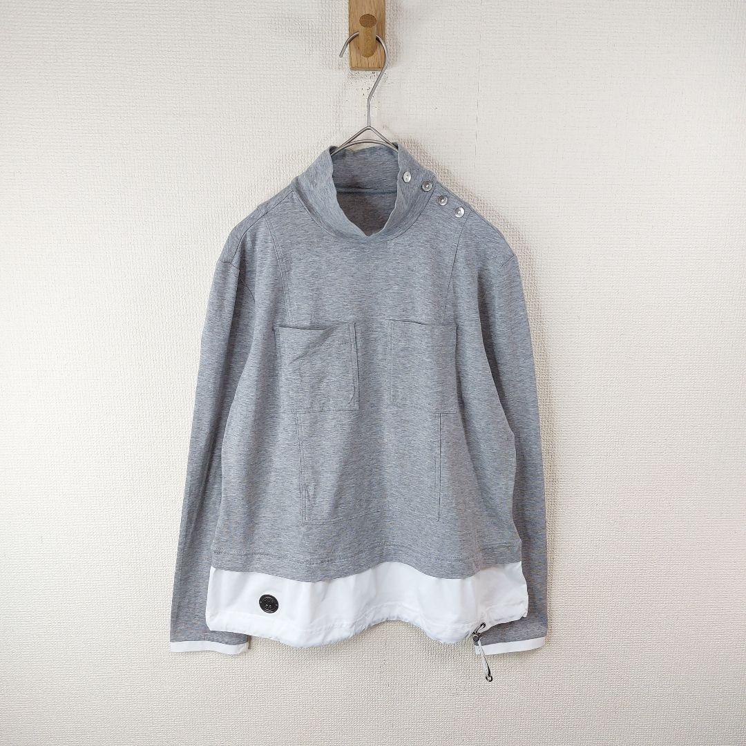 ランバンスポール　長袖　モックネックブラウス ダブルポケット　３８