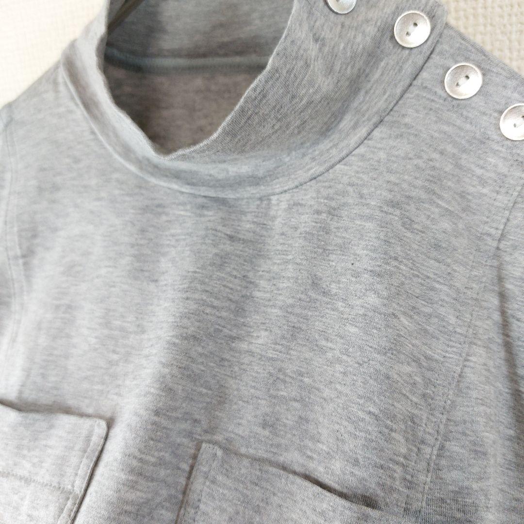 ランバンスポール　長袖　モックネックブラウス ダブルポケット　３８