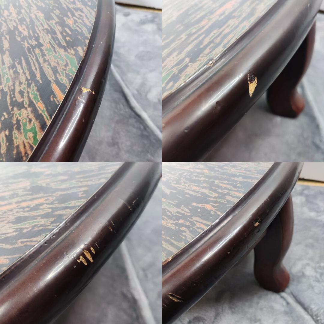 レトロ　大型ちゃぶ台　105cm　面白模様　折りたたみ