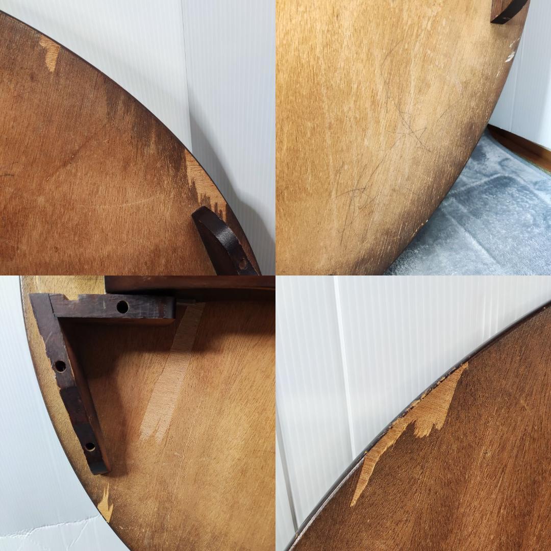 レトロ　大型ちゃぶ台　105cm　面白模様　折りたたみ