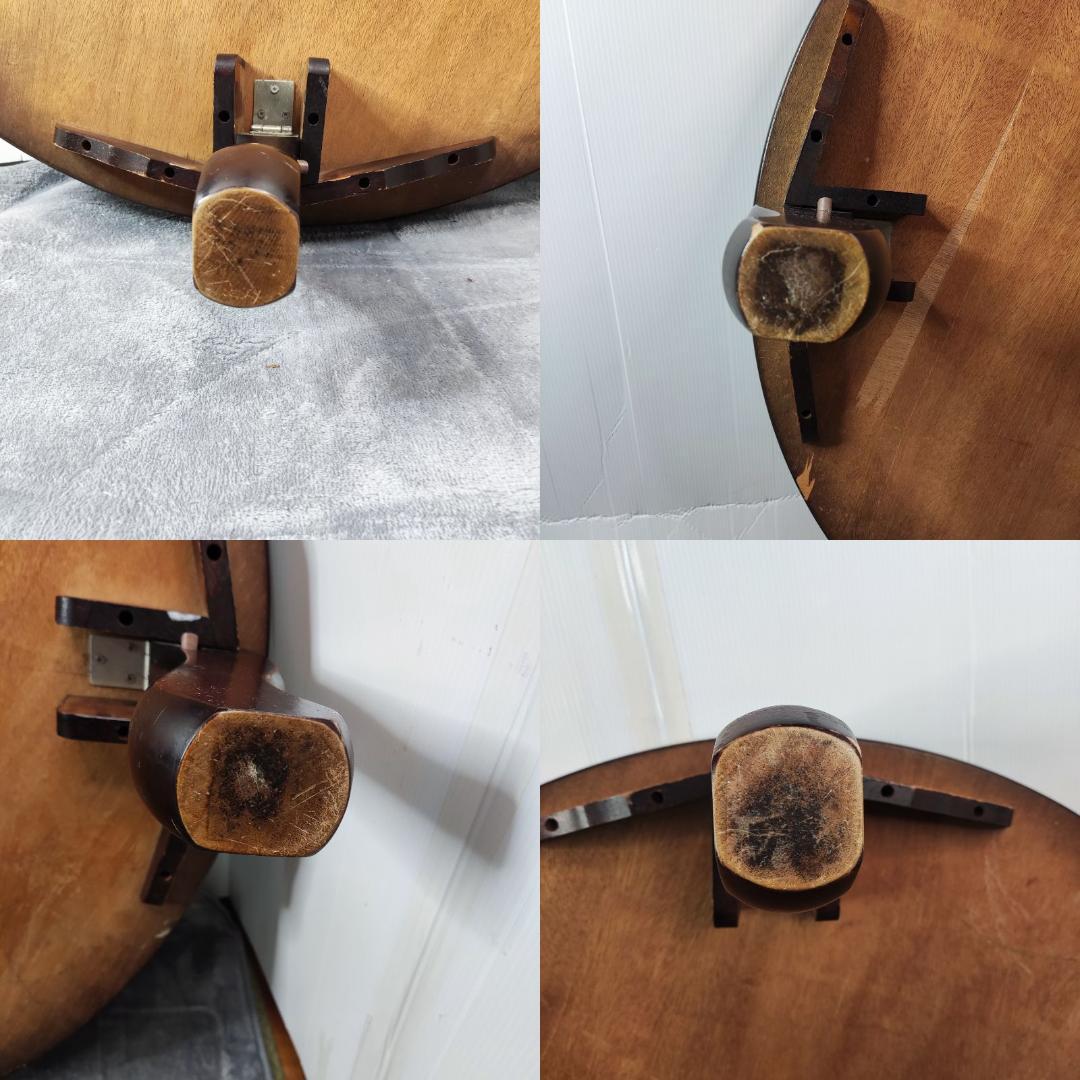 レトロ　大型ちゃぶ台　105cm　面白模様　折りたたみ