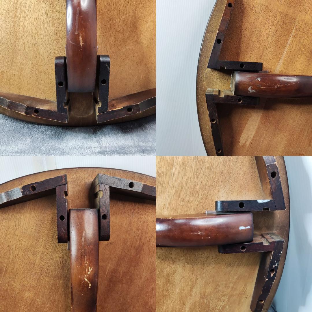 レトロ　大型ちゃぶ台　105cm　面白模様　折りたたみ