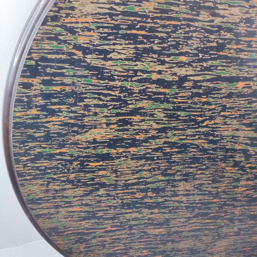 レトロ　大型ちゃぶ台　105cm　面白模様　折りたたみ