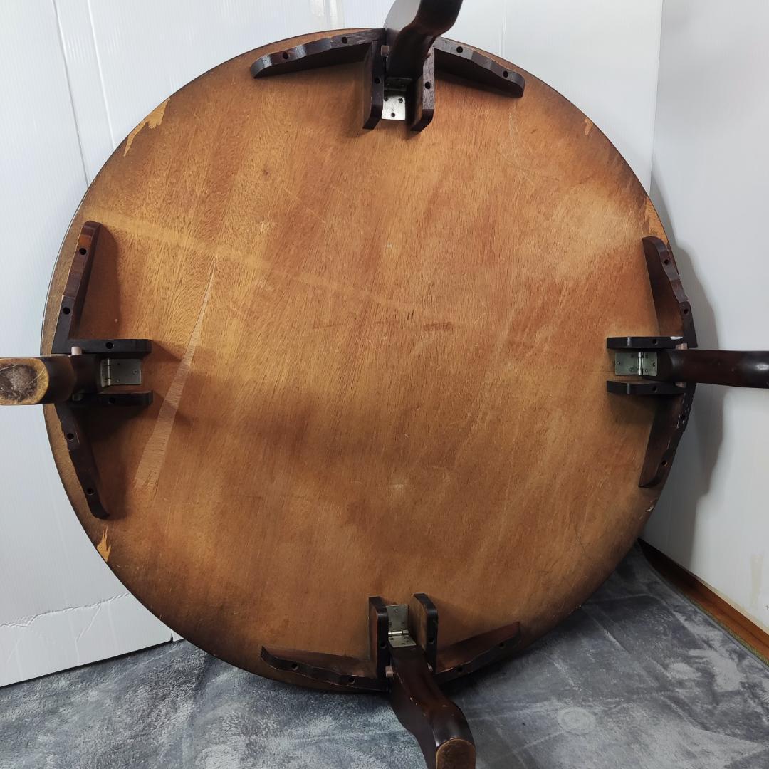 レトロ　大型ちゃぶ台　105cm　面白模様　折りたたみ