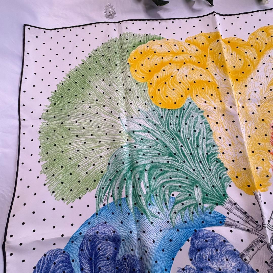 HERMES カレ９０　羽根と羽飾り