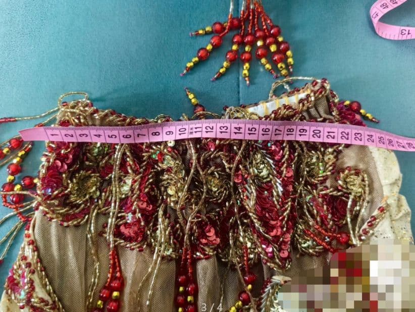 お得 美品 エジプト産ベリーダンス衣装 ブラスカートセット