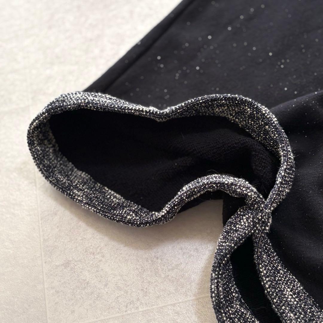 ヴィヴィアンタム　ポンチョ　ジップアップ　ラメ　ツイード　ブラック　サイズ0