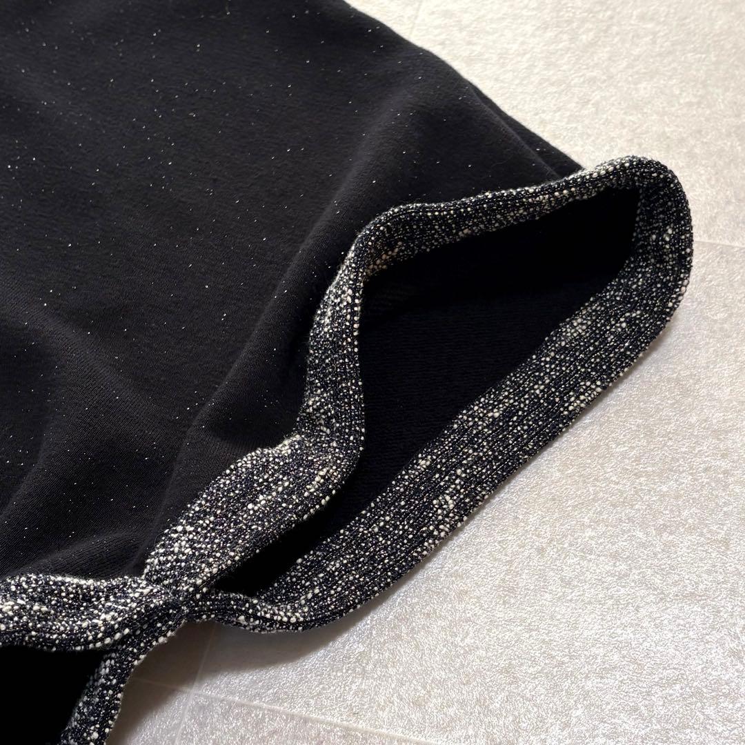 ヴィヴィアンタム　ポンチョ　ジップアップ　ラメ　ツイード　ブラック　サイズ0