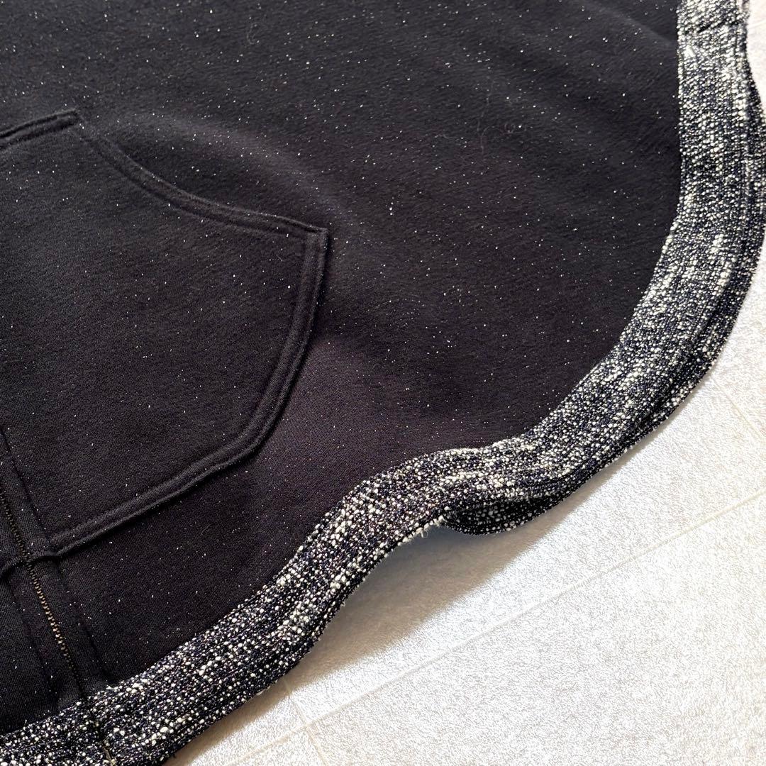 ヴィヴィアンタム　ポンチョ　ジップアップ　ラメ　ツイード　ブラック　サイズ0